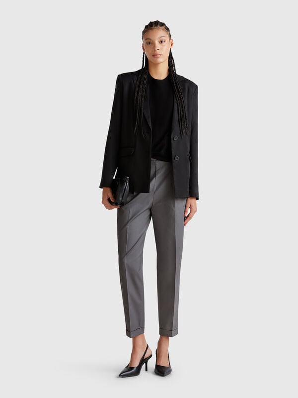 Pantalón de algodón elástico Mujer