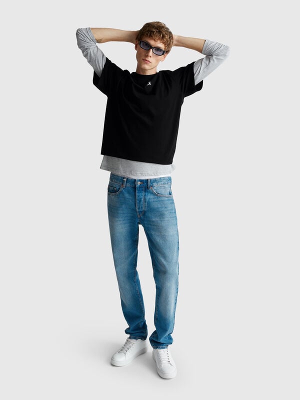 Camiseta oversize con estampado Hombre
