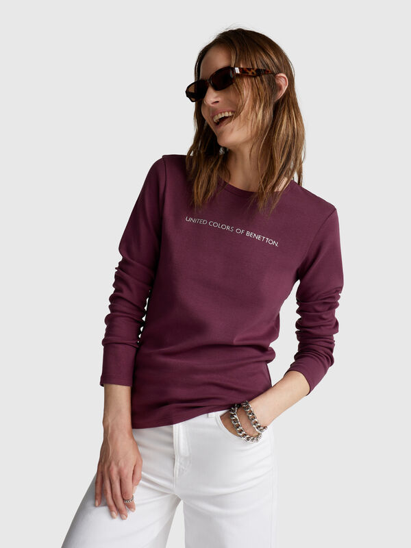 Camiseta de manga larga 100% algodón Mujer