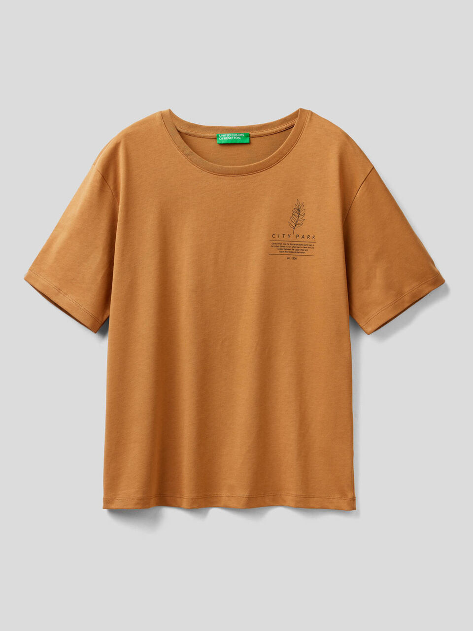 Camiseta con eslogan de 100 % algodón orgánico image number 1