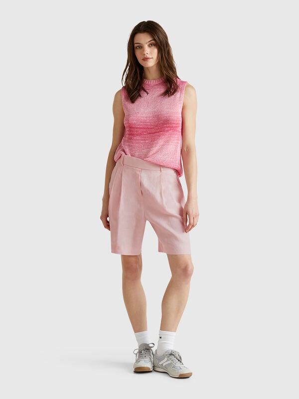 Bermudas 100% lino Mujer