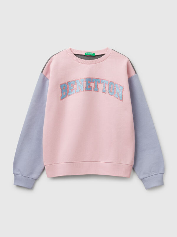 Sudadera con estampado de glitter Niña