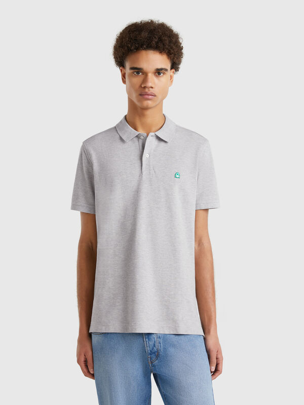 Polo regular fit gris jaspeado Hombre