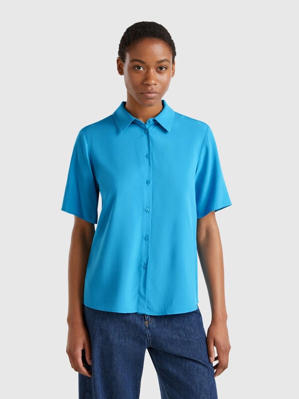 Camisa manga 3/4 de viscosa Mujer