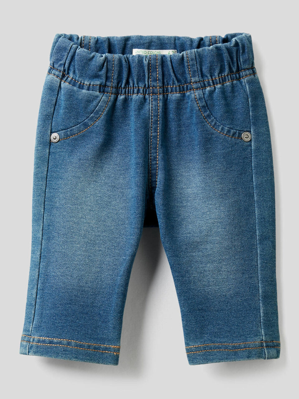 Pantalón de efecto denim con estampado image number 1