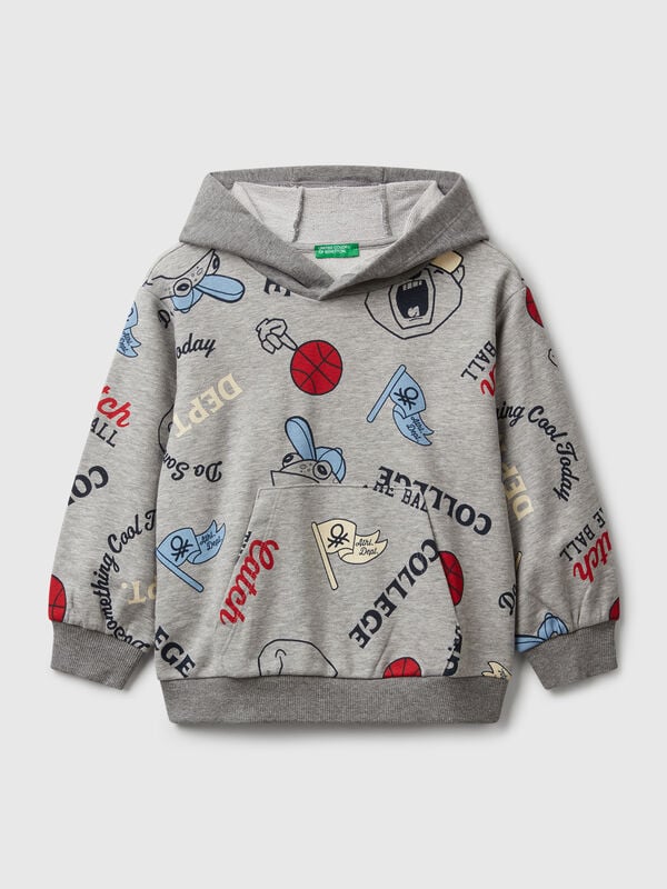 Sudadera estampada de mezcla de algodón Niño