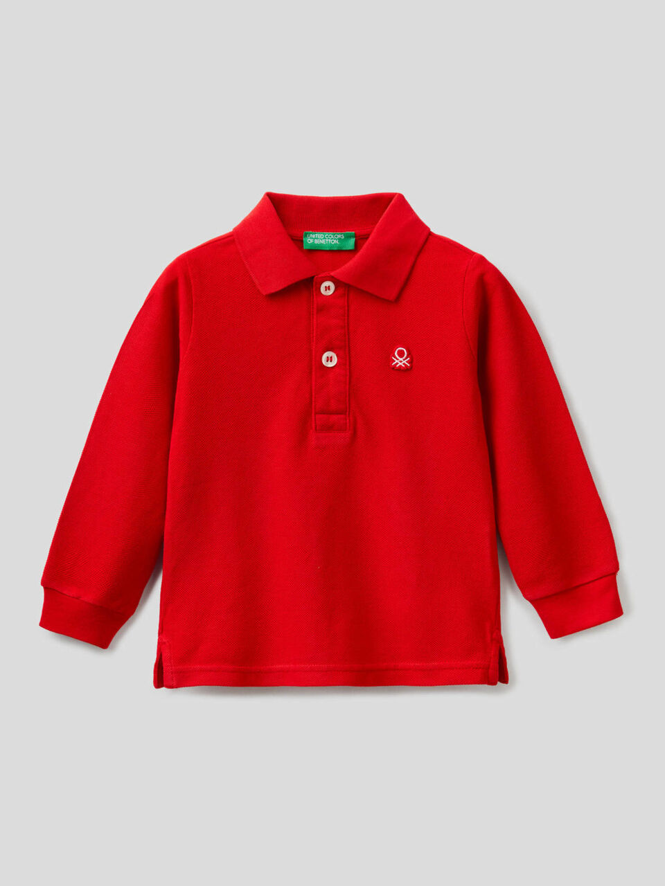 Polo de manga larga de algodón orgánico image number 1