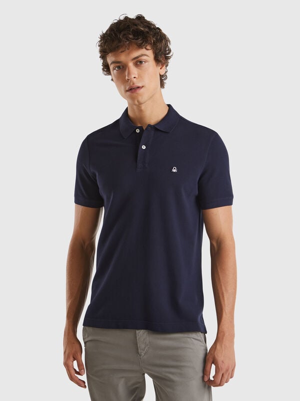 Polo regular fit azul noche Hombre