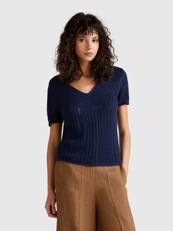 Jersey con calado Mujer