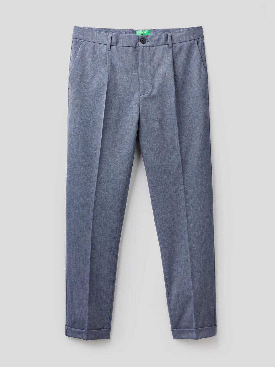 Pantalones chinos ceñidos con vuelta image number 1