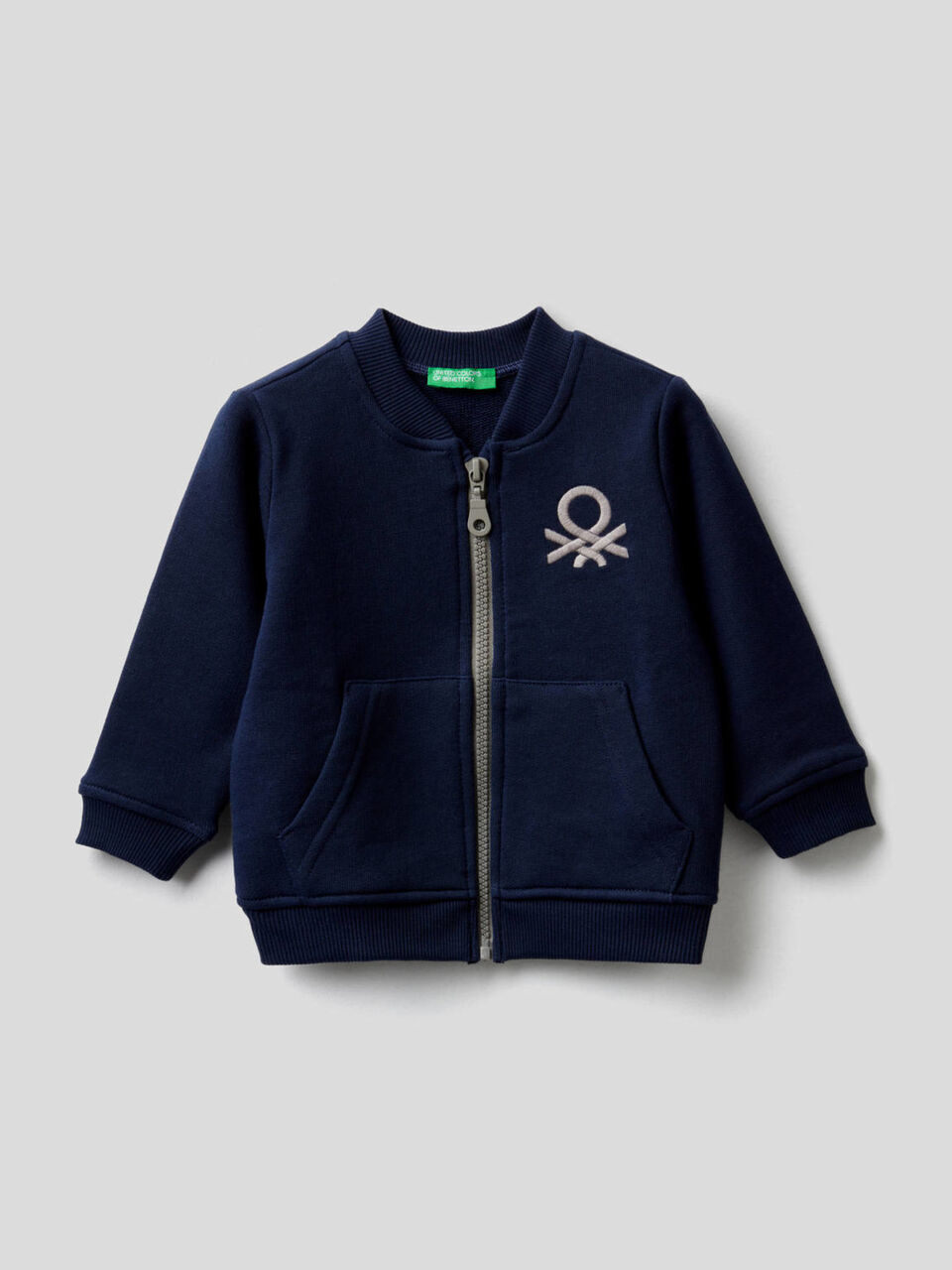 Sudadera de 100 % algodón con cremallera image number 1