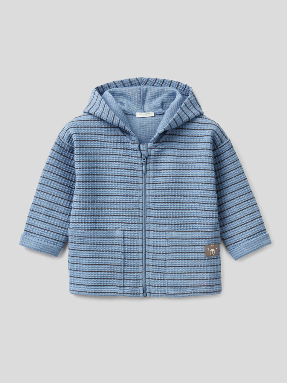 Sudadera de rayas de algodón orgánico con capucha image number 1
