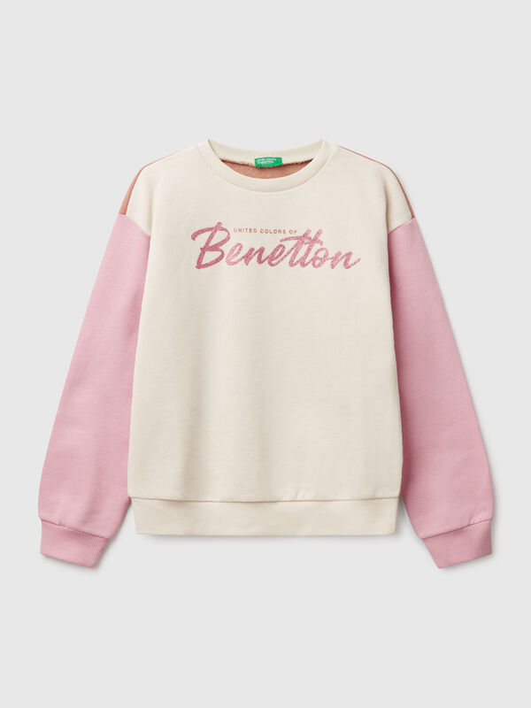 Sudadera con estampado de glitter Niña
