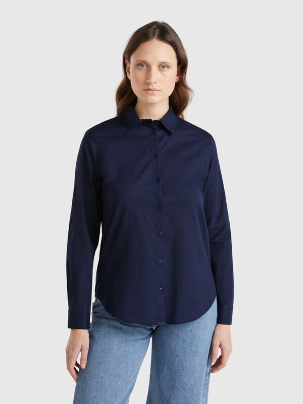 Camisa regular fit de algodón ligero Mujer