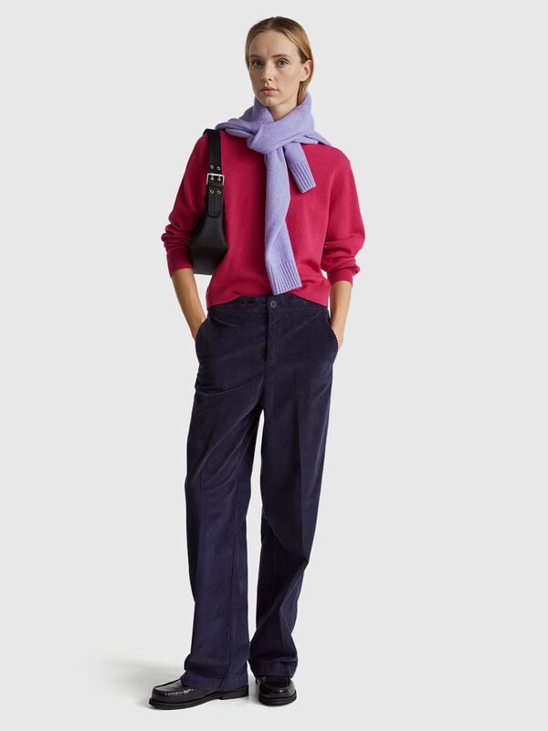 Suéter de corte relajado en pura lana merino Mujer