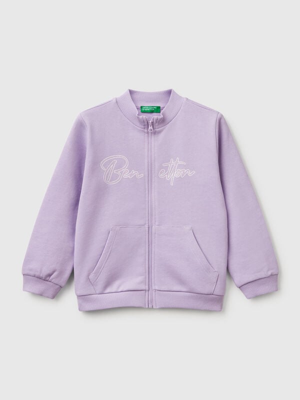 Sudadera con cremallera de algodón  Niña