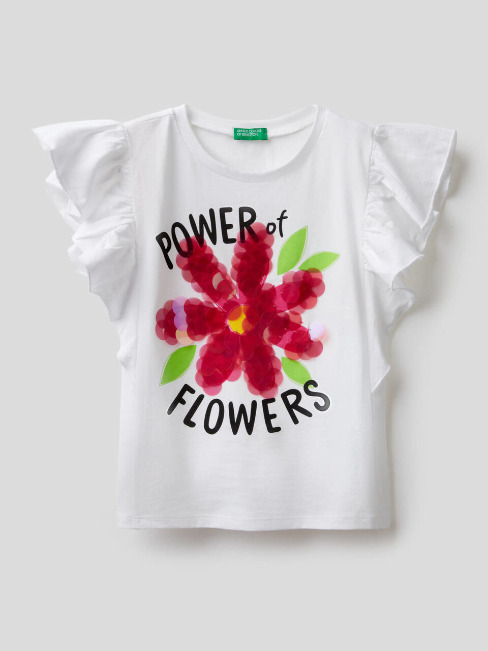 Camiseta con volantes en las mangas image number 1