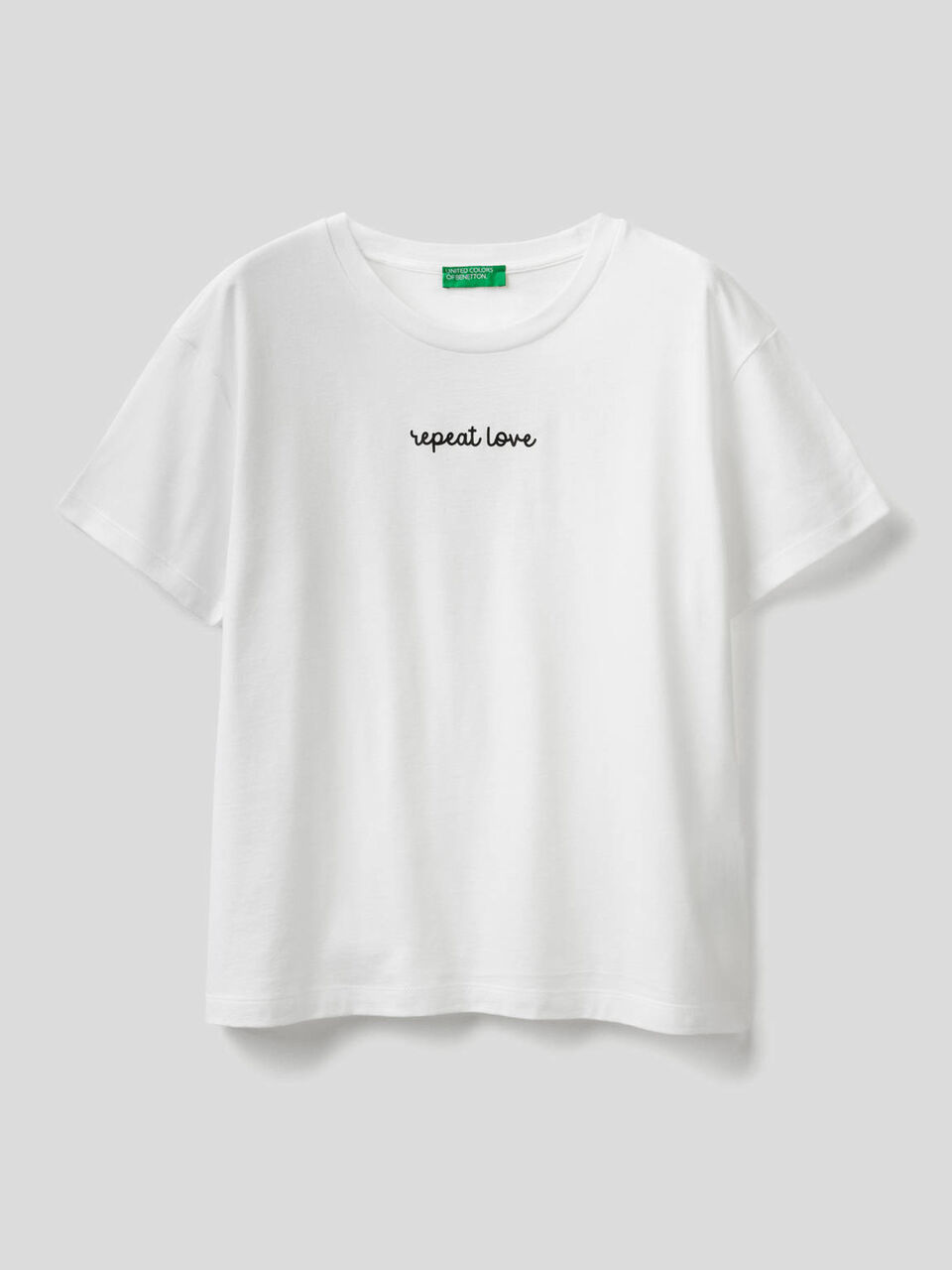Camiseta de 100% algodón con eslogan estampado image number 1