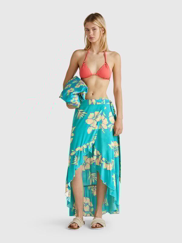 Pareo con estampado floral Mujer