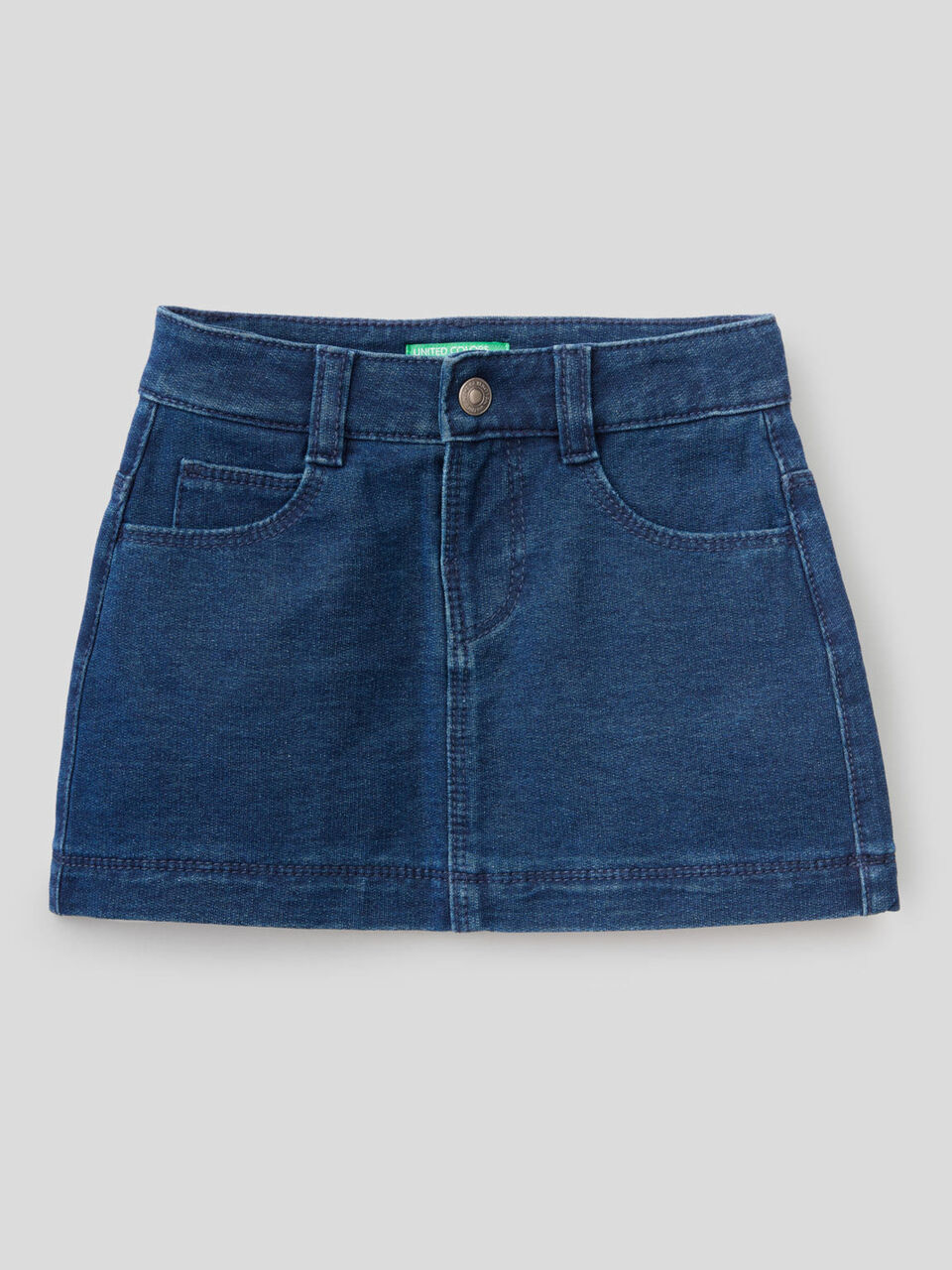 Minifalda de felpa de efecto denim image number null