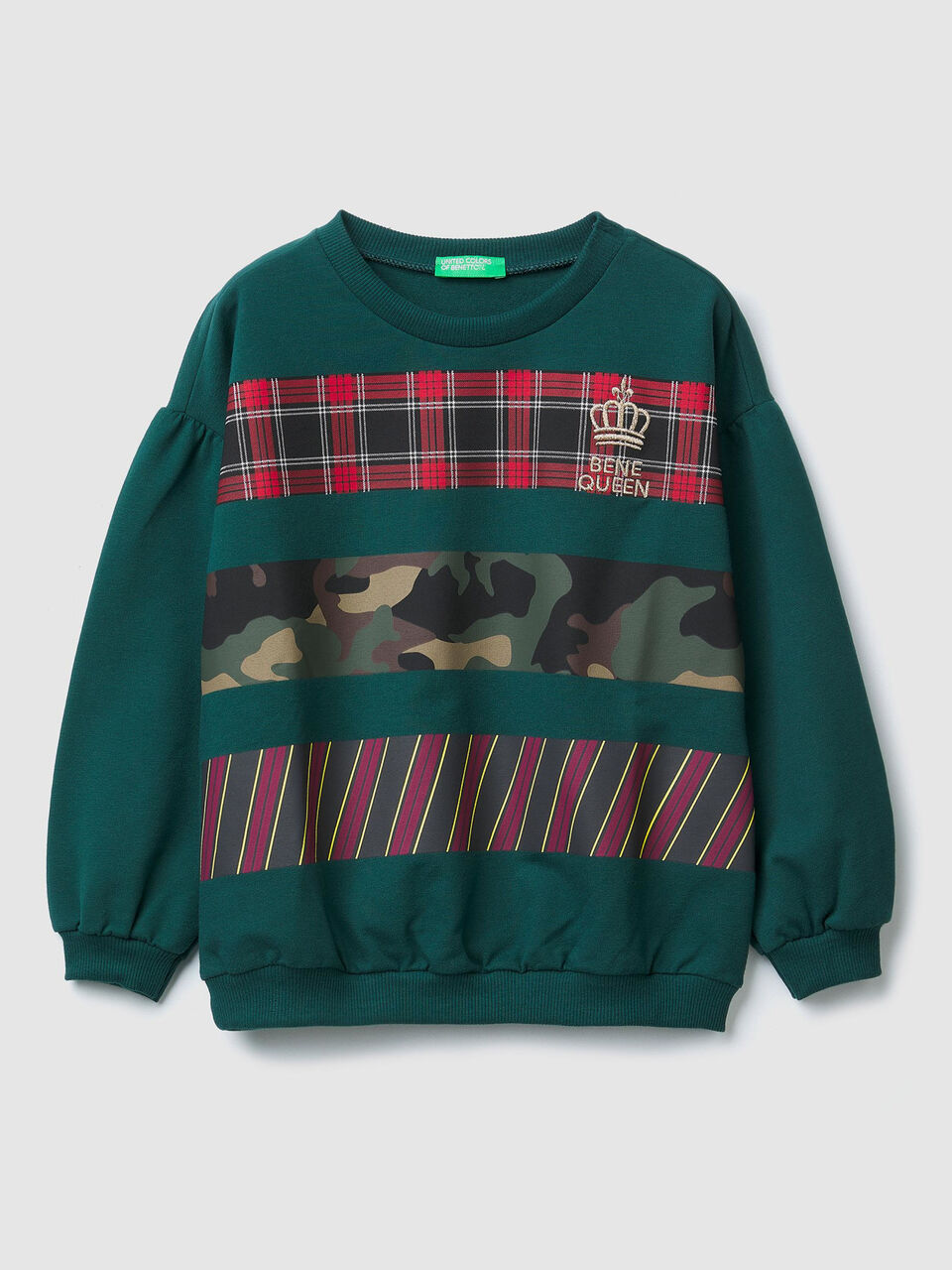 Sudadera con inserciones estampadas image number 1