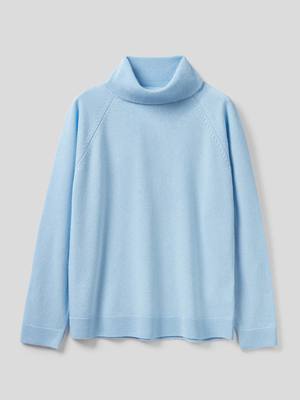 Jersey de cuello alto en mezcla de lana y cachemir image number 1
