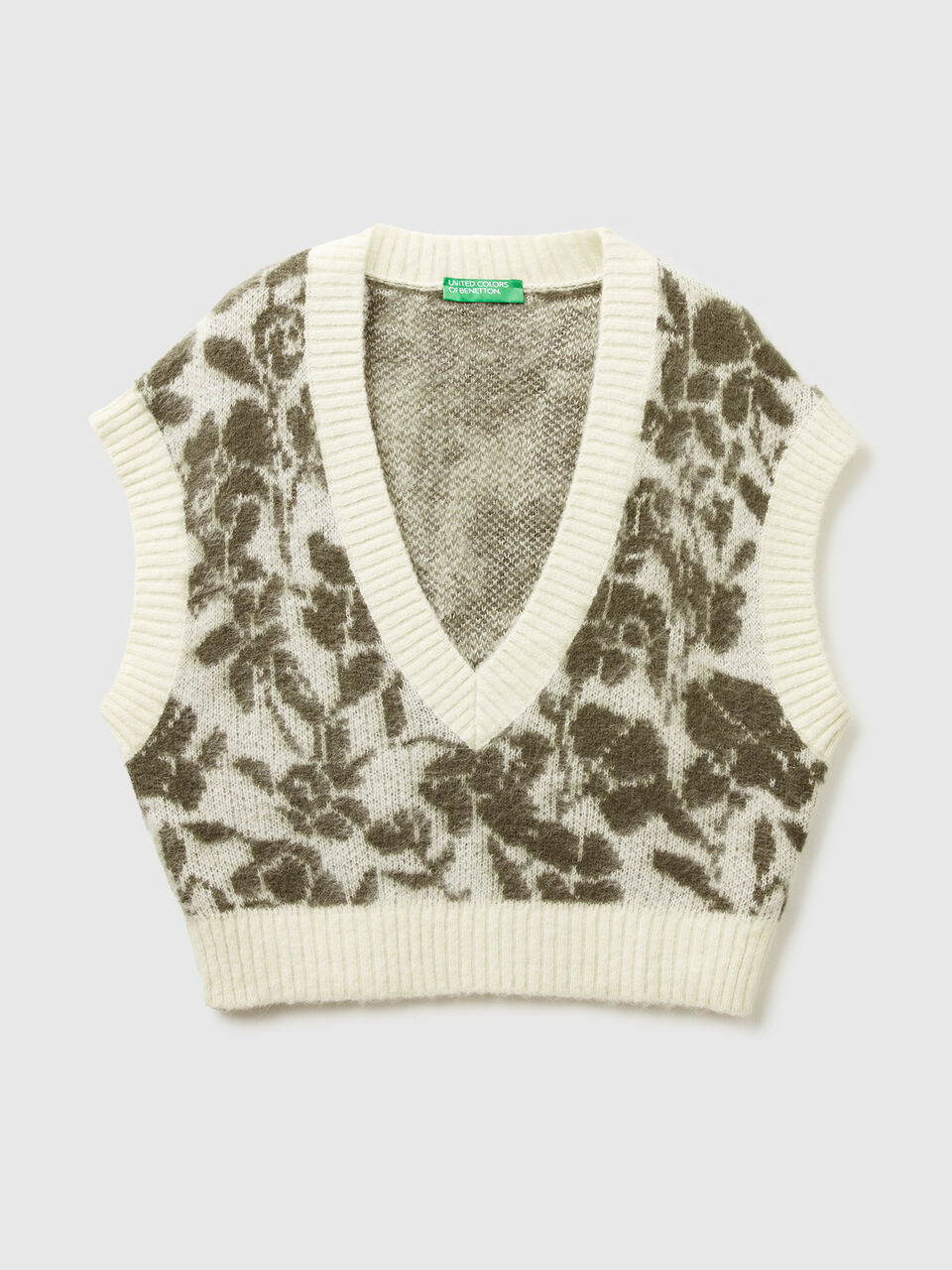 S/L V NECK SWEATER Mujer image number 1