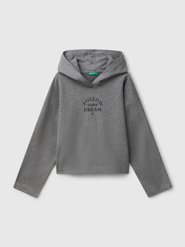 Sudadera con estampado de eslogan Niña