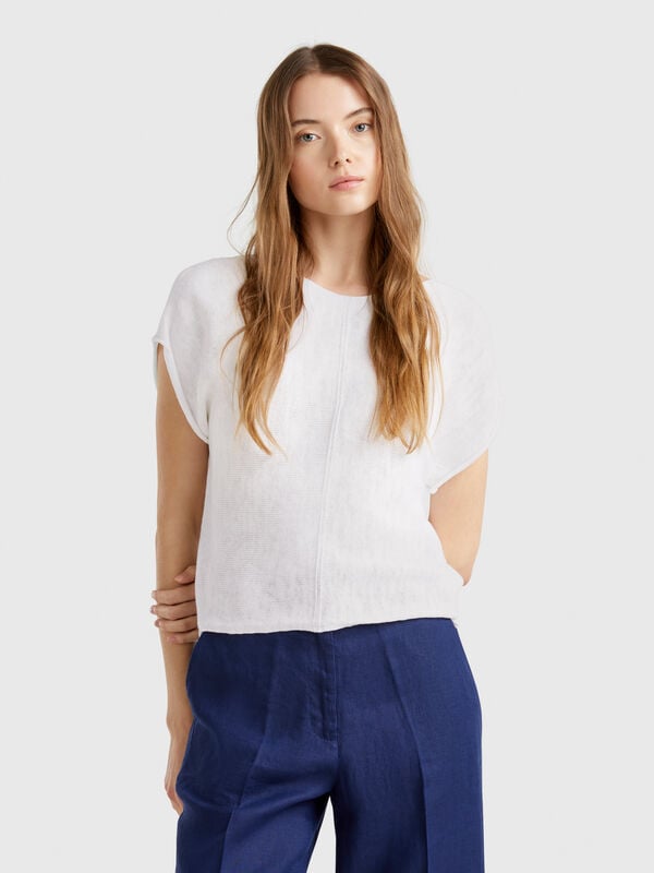 Jersey de algodón y lino Mujer