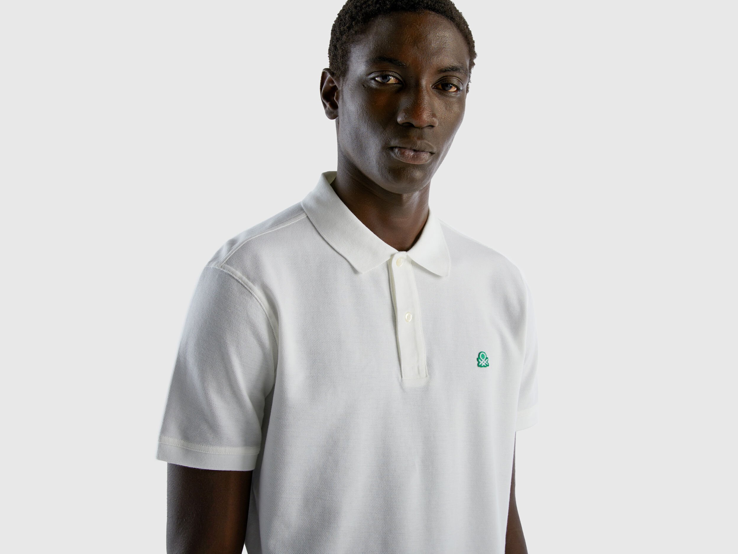 Polo blanco regular fit Blanco Benetton