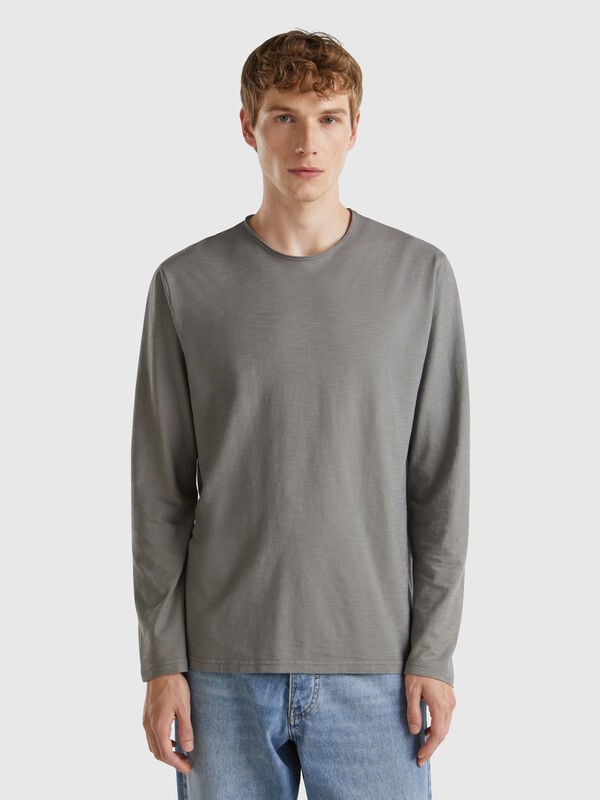 Camiseta de manga larga 100% algodón Hombre