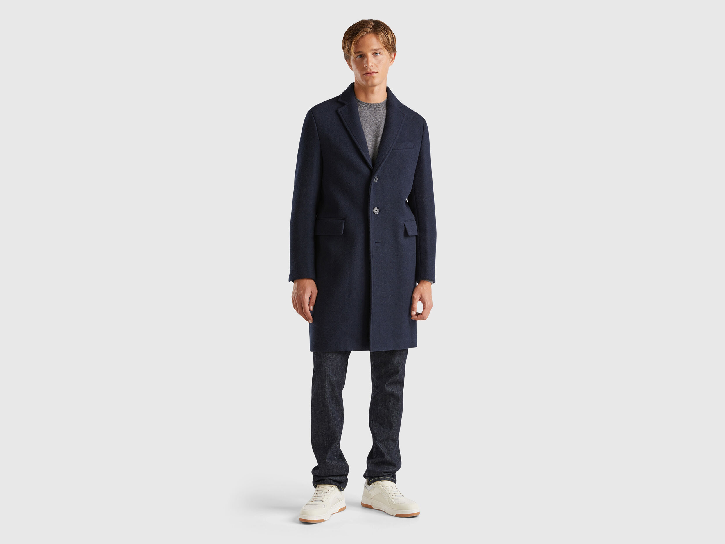 Abrigo largo lana hombre store