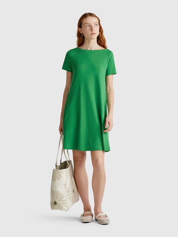 Vestido corto evasé Mujer