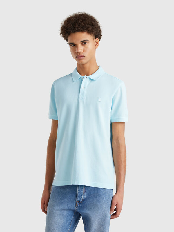 Polo regular fit turquesa Hombre