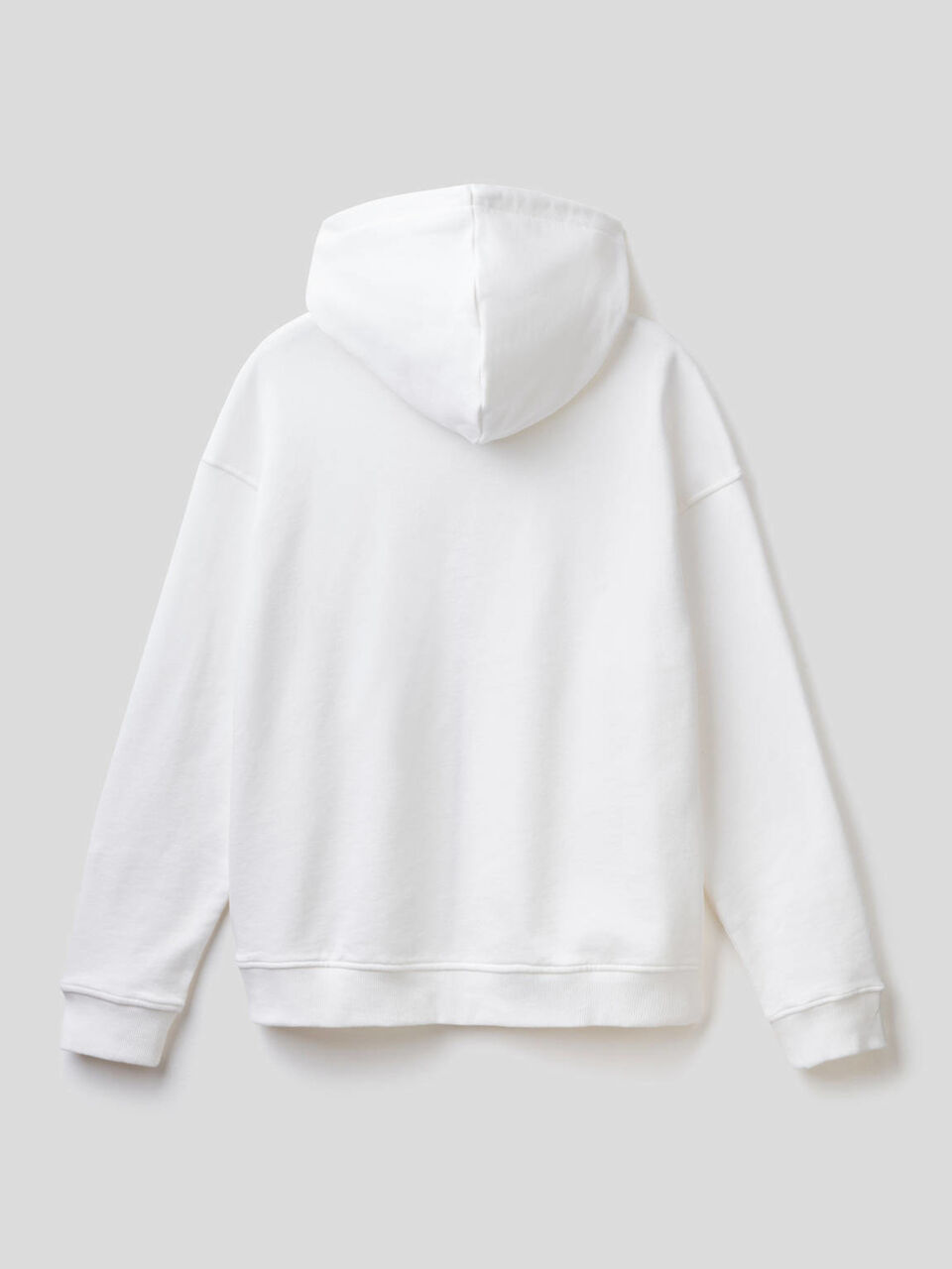 Sudadera de algodón con cremallera y capucha image number 2