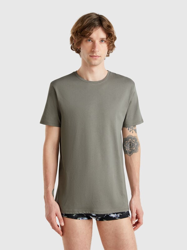 Camiseta de algodón de fibra larga Hombre