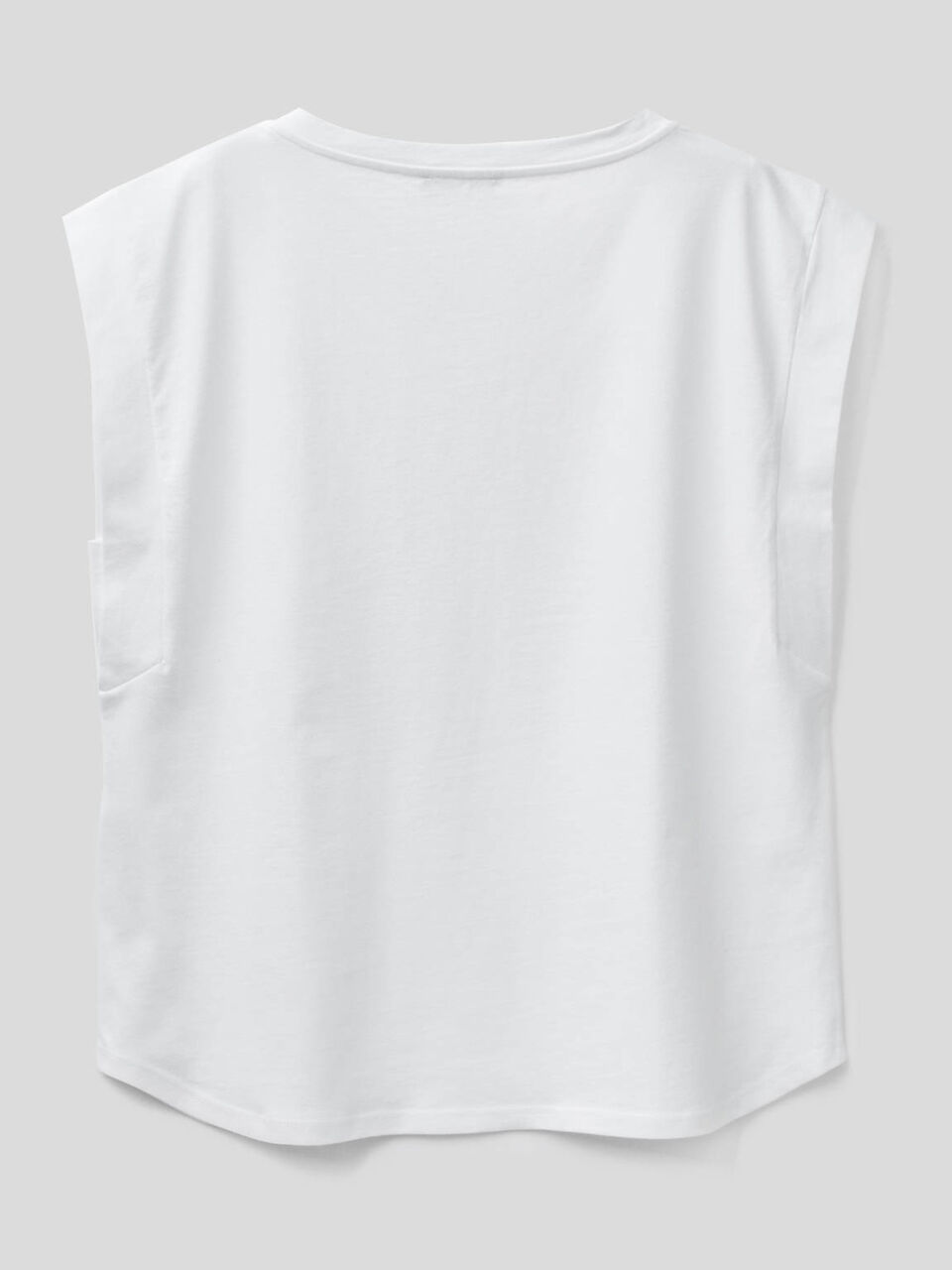 Camiseta de algodón con manga casquillo image number 2