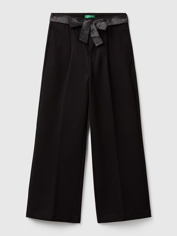 Pantalones elegantes con fajín Niña