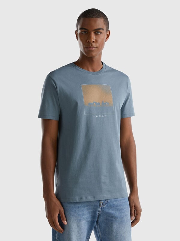 Camiseta regular fit con estampado Hombre