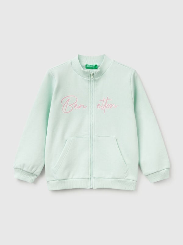 Sudadera con cremallera de algodón  Niña