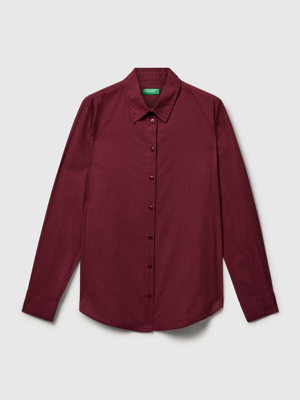 Camisa de corte regular en algodón ligero Camisa de corte regular en algodón ligero Mujer