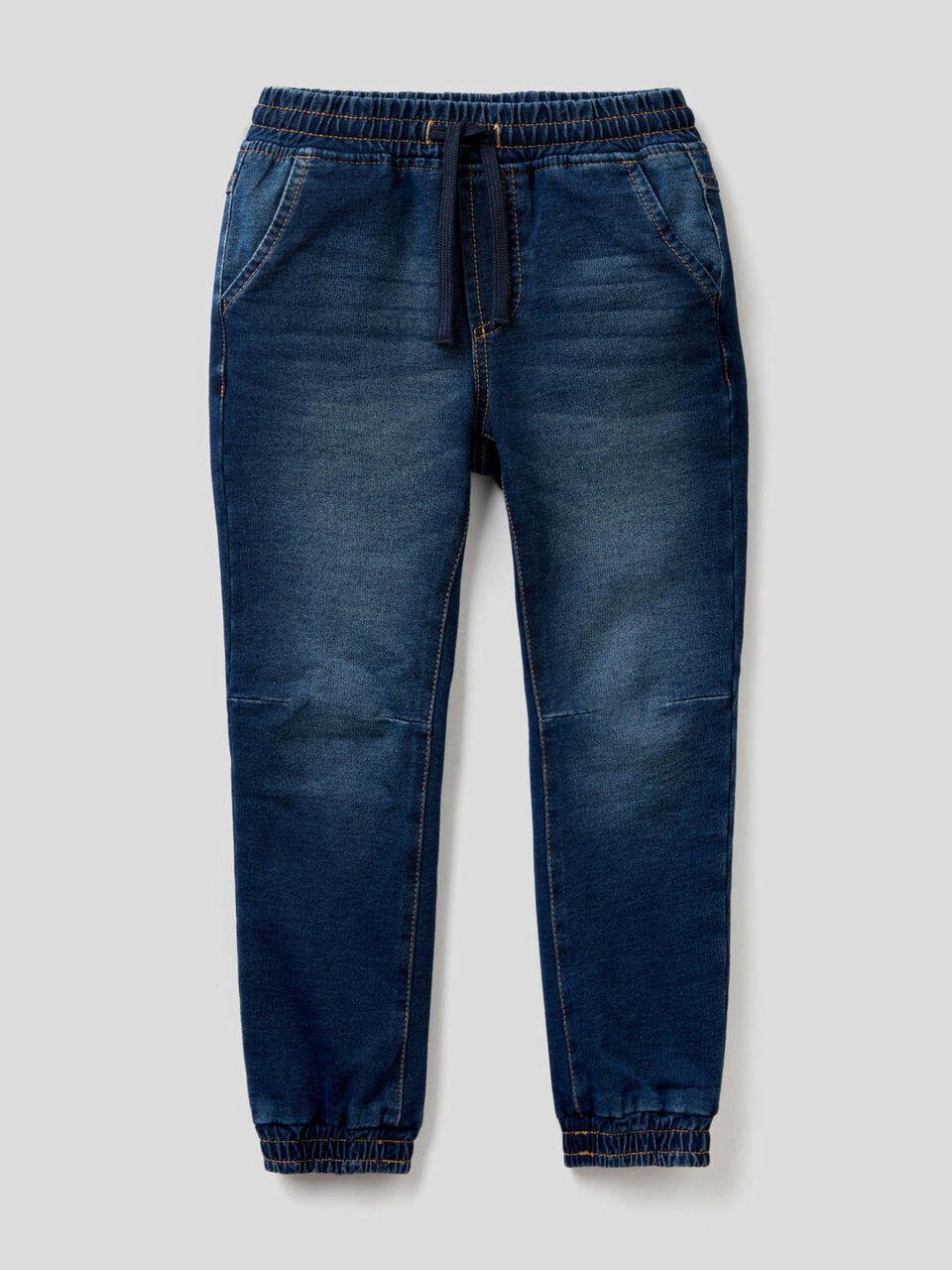 Pantalón deportivo de felpa de efecto denim image number 1