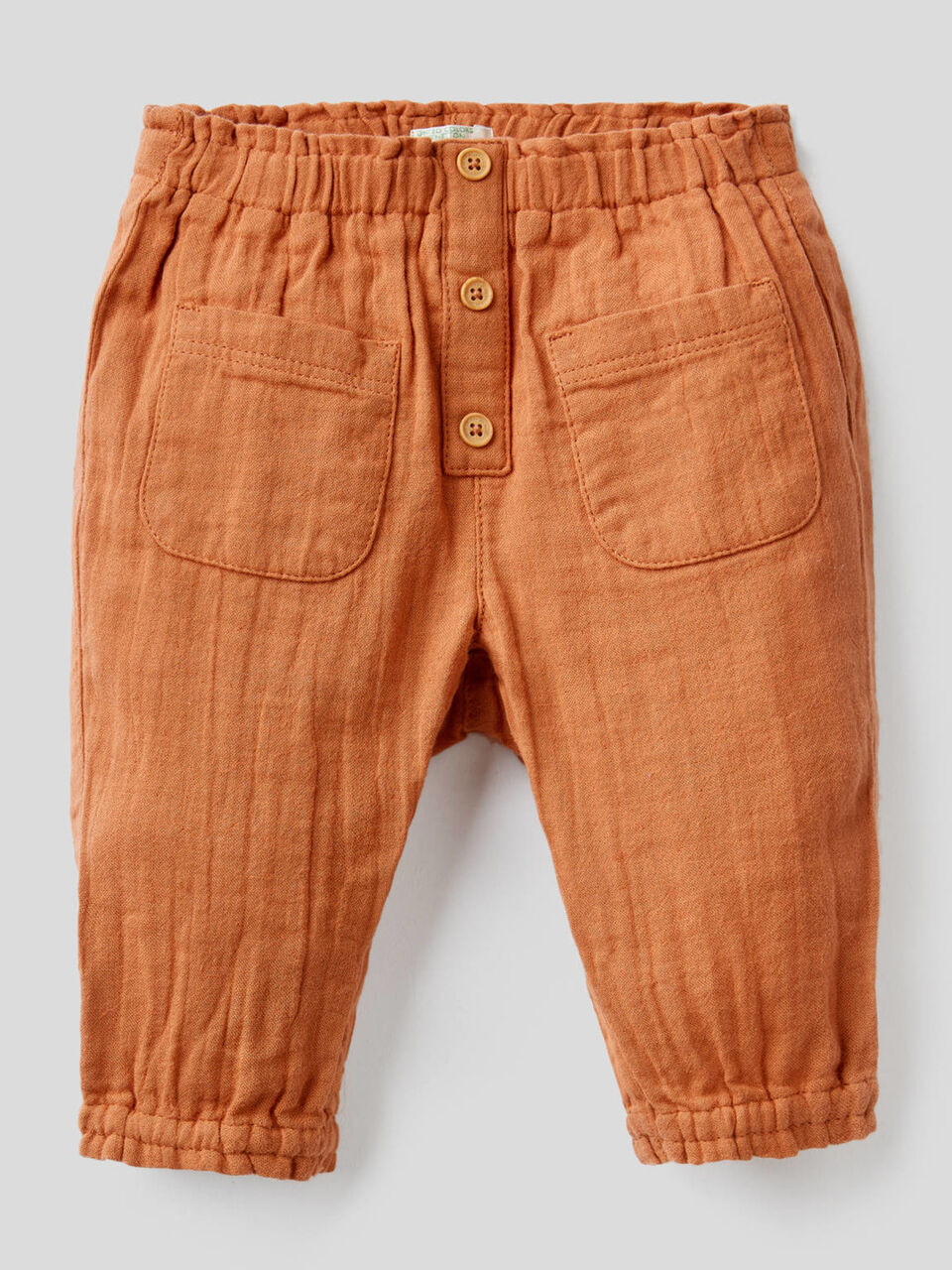 Pantalón con cintura y bajo fruncidos image number 1