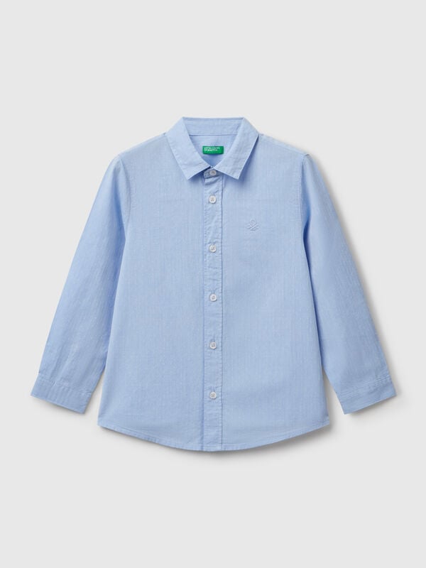 Camisa clásica de puro algodón. Niño