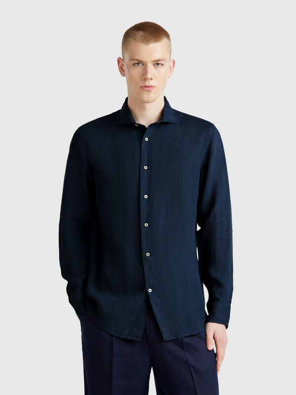Camisa de puro lino Hombre