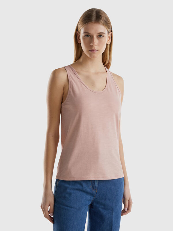 Camiseta de tirantes de algodón ligero Mujer
