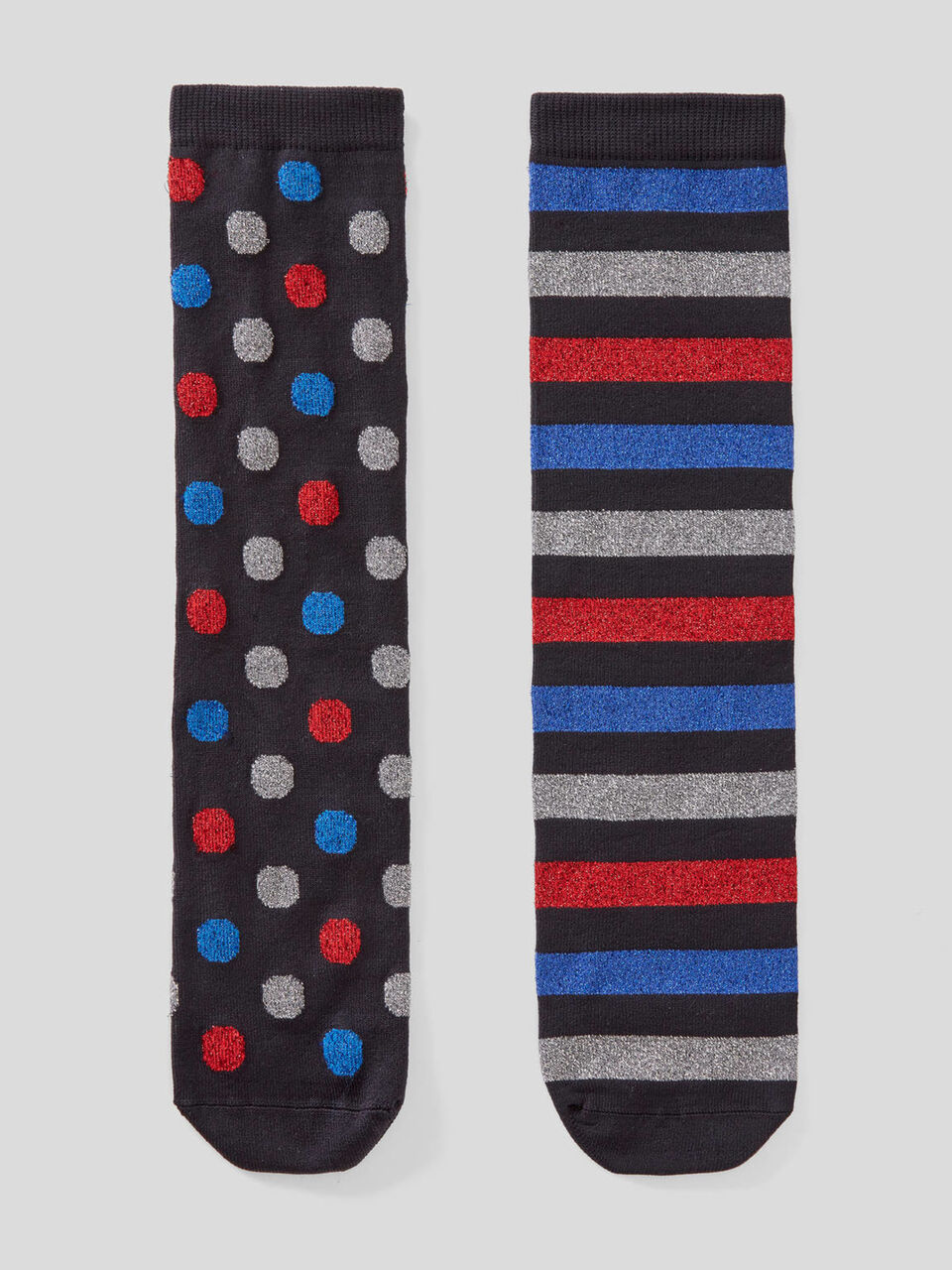 Calcetines estampados con lúrex image number 1