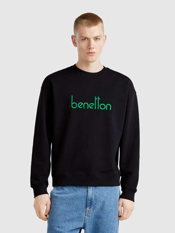Sudadera cálida con logo bordado Hombre