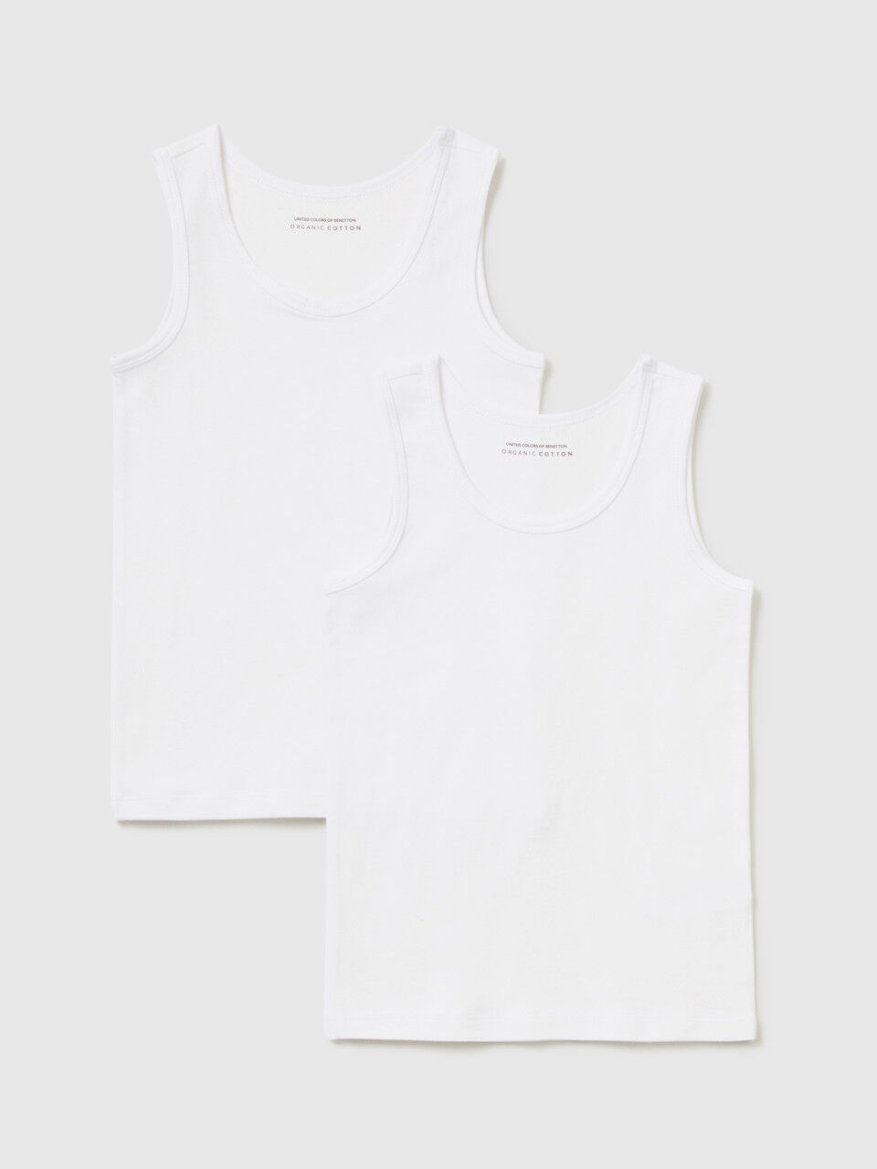 Dos camisetas de tirantes de algodón elástico orgánico