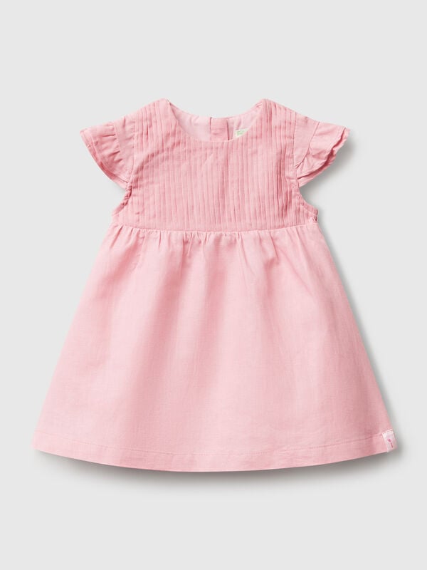 Vestido mezcla de lino y algodón Recién nacidos